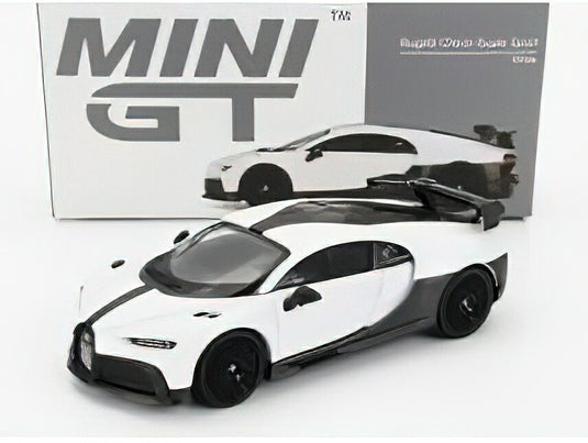 BUGATTI  CHIRON SPORT N 16 LHD 2016 - WHITE BLACK /MINI GT 1/64ミニカー