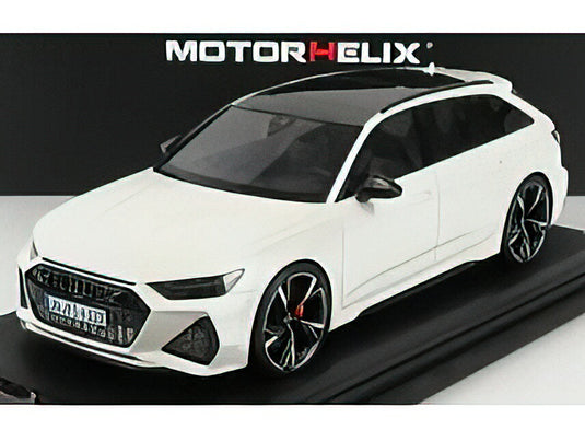 AUDI - A6 RS6 AVANT (C8) 2020 - CARRARA WHITE /MOTORHELIX 1/18 ミニカー