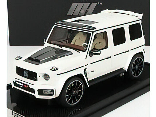 MERCEDES BENZ - G-CLASS G63 6.0 BITURBO 800 BRABUS (789 CV) 2019 - WHITE PEARL MET /MOTORHELIX 1/18 ミニカー