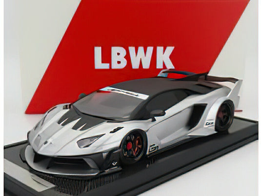 LAMBORGHINIランボルギーニ AVENTADOR GT EVO LBWK LB-WORKS 2019 - SILVER CARBON BLACK /MOTORHELIX 1/18 ミニカー