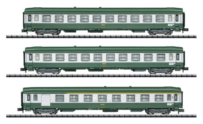 Minitrix 155022x type B10, 1x type A7Dd DC 電車セット Nゲージ