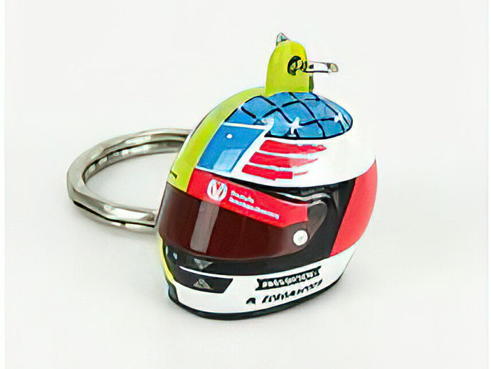 F1 PORTACHIAVI CASCO - KEYRING HELMET MILD SEVEN BENETTON B194 FORD N 5 DEMONSTRATION RUN BELGIUM SPA GP 2017 MICK SCHUMACHER - YELLOW GREEN RED BLACK BLUE/SCHUBERTHシューベルト 1/12 ヘルメットレプリカ ミニチュア