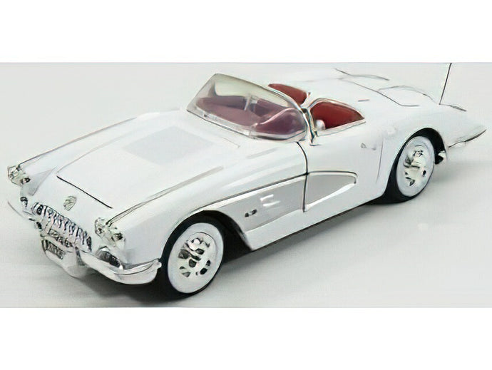 CHEVROLETコルベット SPIDER 1958 - WHITE SILVER/Motor Max 1/18ミニカー