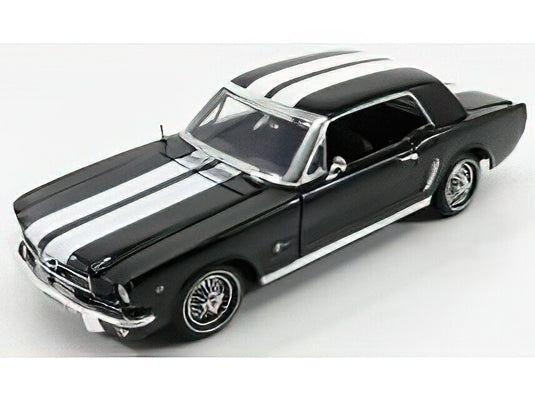 FORD USA  MUSTANG 1/2 HARD-TOP 1964 - BLACK WHITE/Motor Max 1/18ミニカー