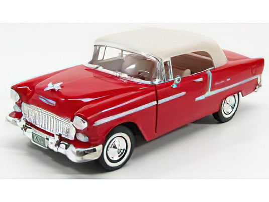 CHEVROLET  BEL AIR CABRIOLET CLOSED 1955 - RED CREAM/Motor Max 1/18ミニカー