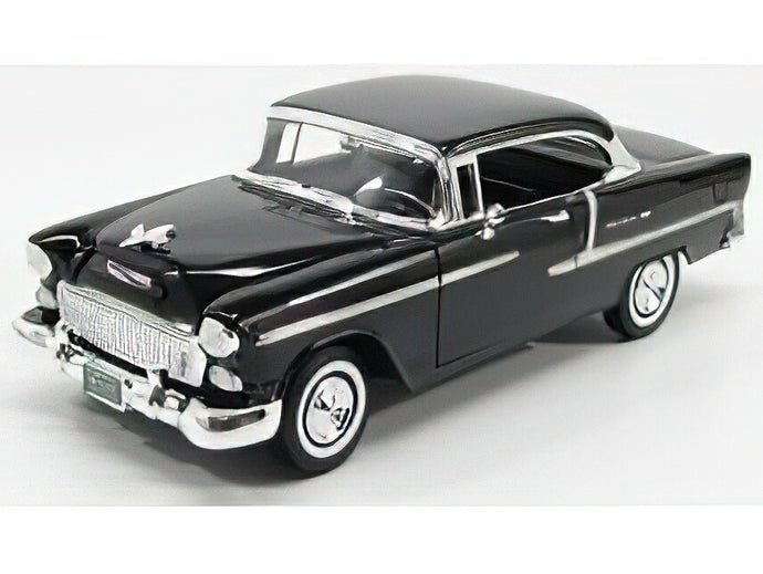 CHEVROLET  BEL AIR CABRIOLET CLOSED 1955 - BLACK SILVER/Motor Max 1/18ミニカー