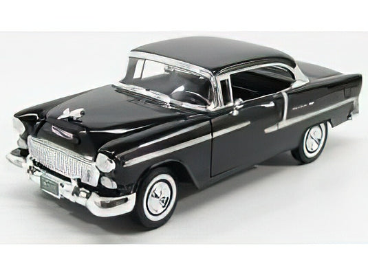 CHEVROLET  BEL AIR CABRIOLET CLOSED 1955 - BLACK SILVER/Motor Max 1/18ミニカー