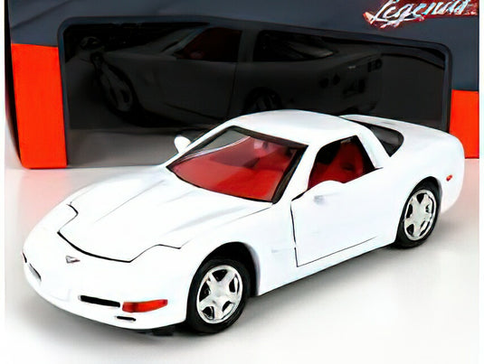 CHEVROLETコルベット COUPE 1997 - WHITE/Motor Max 1/24ミニカー