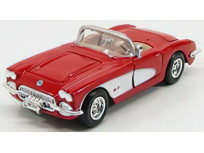 CHEVROLETコルベット CABRIOLET 1959 - RED WHITE/Motor Max 1/24ミニカー