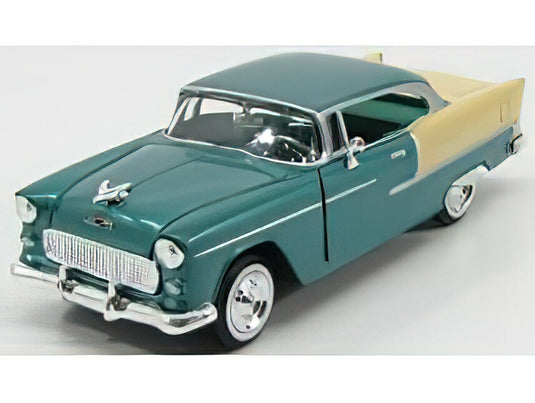 CHEVROLET  BEL AIR 2-DOOR 1955 - GREEN MET CREAM/Motor Max 1/24ミニカー