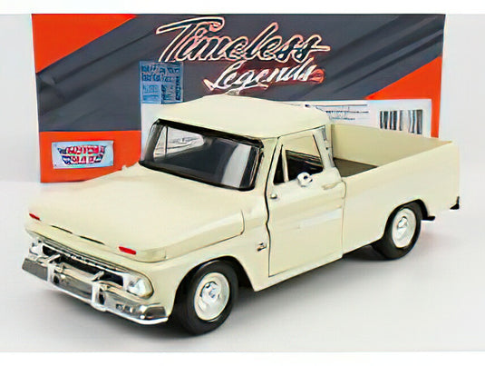 CHEVROLET C10 FLEETSIDE ピックアップ 1966 クリーム/ Motor Max 1/24 ミニカー