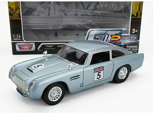 ASTON MARTIN - DB5 N 5 RACING 1963 - LIGHT BLUE MET/Motor Max 1/24ミニカー