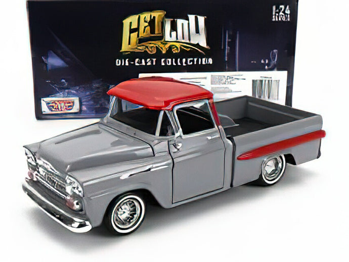 CHEVROLET  CHEVY APACHE FLEETSIDE PICK-UP CUSTOM 1958 - GREY RED/Motor Max 1/24ミニカー