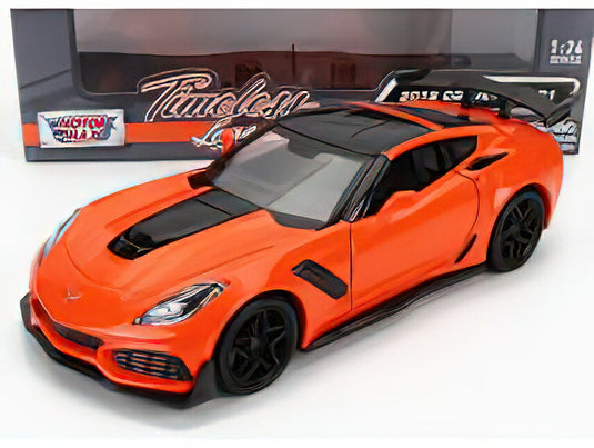CHEVROLETコルベット ZR1 2019 - ORANGE/Motor Max 1/24ミニカー
