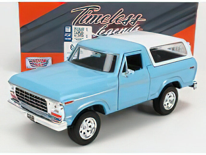FORD USA  BRONCO HARD-TOP CLOSED 1978 - LIGHT BLUE WHITE/Motor Max 1/24ミニカー