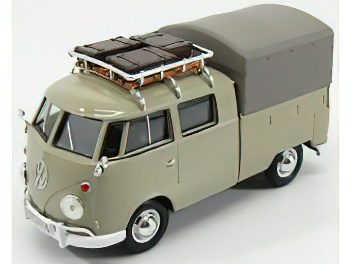 VOLKSWAGEN  T1 TYPE 2 DOUBLE CABINE PICK-UP 1962 - GREY/Motor Max 1/24ミニカー