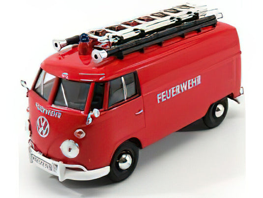 VOLKSWAGEN  T1 TYPE 2 VAN FEUERWEHR 1962 - RED/Motor Max 1/24ミニカー