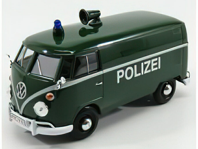 VOLKSWAGEN  T1 TYPE 2 VAN POLIZEI 1962 - GREEN/Motor Max 1/24ミニカー