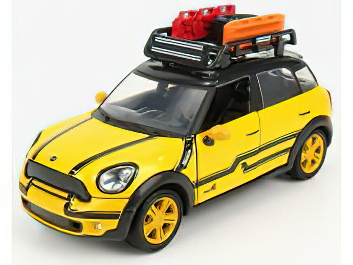 MINI - COOPER S COUNTRYMAN WITH ROOF RACK 2011 - YELLOW BLACK/Motor Max 1/24ミニカー