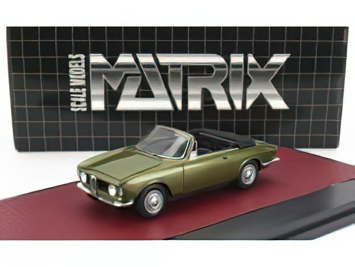 ALFA ROMEO - GIULIA GTC CABRIOLET OPEN 1964 - GREEN MET /Matrix Scale 1/43 ミニカー