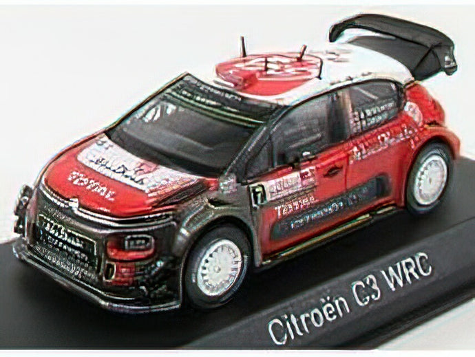 CITROEN - C3 WRC ABU DHABI N 7 RALLY POLOGNE 2017 A.MIKKELSEN - A.JAEGER - RED WHITE BLACK  /Norev 1/43 ミニカー