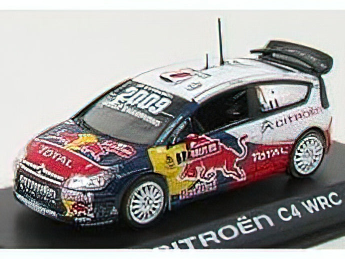 CITROEN - C4 WRC RED BULL N 1 RALLY GREAT BRITAIN 2009 S.LOEB - D.ELENA - RED WHITE BLUE/Norev 1/43 ミニカー