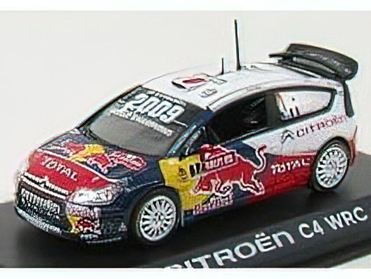 CITROEN - C4 WRC RED BULL N 1 RALLY GREAT BRITAIN 2009 S.LOEB - D.ELENA - RED WHITE BLUE/Norev 1/43 ミニカー
