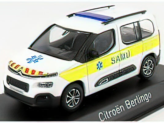 CITROEN - BERLINGO AMBULANCE SAMU 2020 - WHITE YELLOW  /Norev 1/43 ミニカー