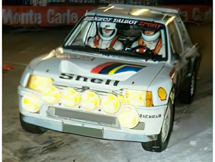 【予約】1-3月以降発売予定PEUGEOT - 205 T16 N 2 RALLY MONTECARLO 1985 A.VATANEN - T.HARRYMAN - WHITE BLUE RED /Norev 1/18 ミニカー