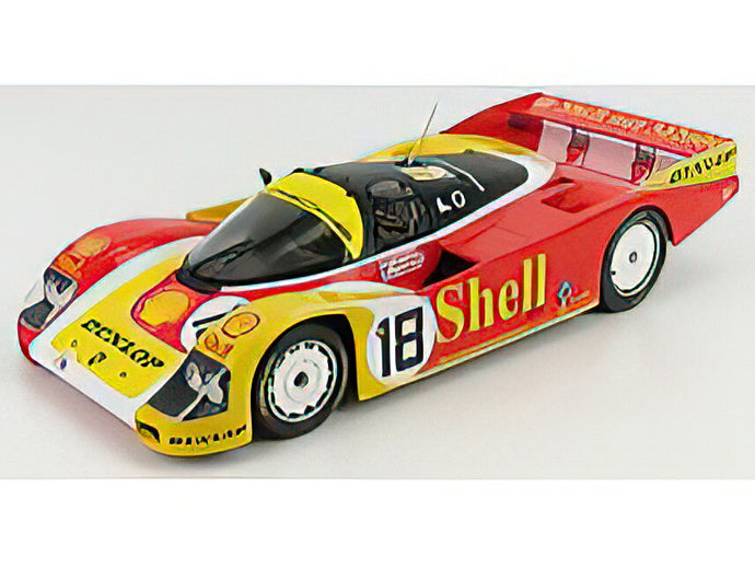 PORSCHE - 962C PORSCHE AG TEAM N 18 24h LE MANS 1988 BOB WOLLEK - VERN SCHUPPAN - SAREL VAN DER MERWE - RED YELLOW WHITE /Norev 1/18ミニカー