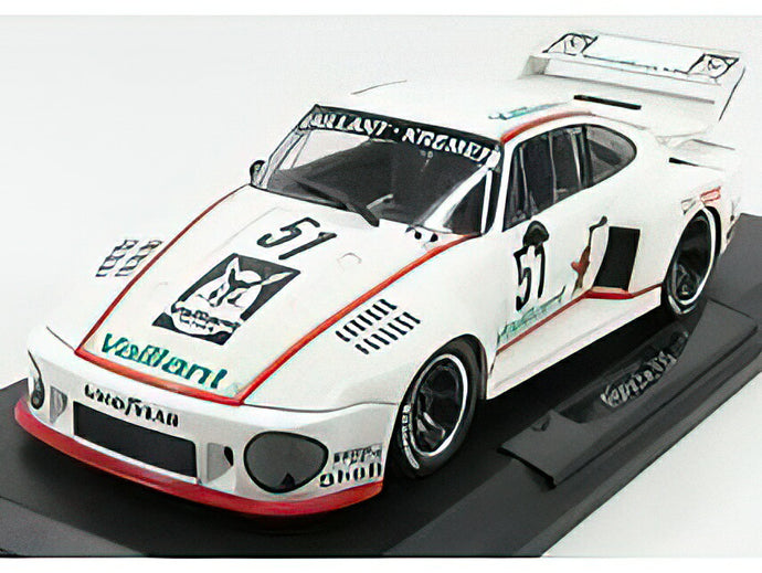 PORSCHE - 935 TEAM VAILLANT N 51 2nd DRM LOWE ZOLDER 1977 B.WOLLEK - WHITE ORANGE /Norev 1/18ミニカー