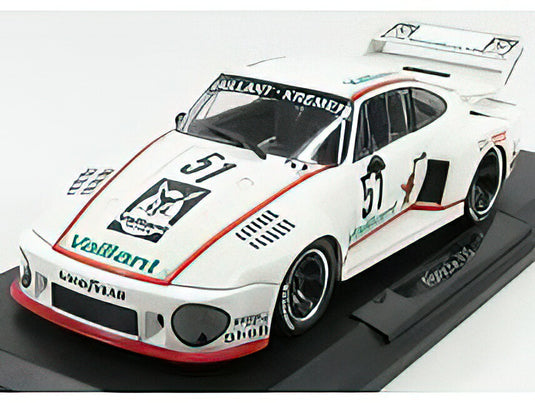 PORSCHE - 935 TEAM VAILLANT N 51 2nd DRM LOWE ZOLDER 1977 B.WOLLEK - WHITE ORANGE /Norev 1/18ミニカー
