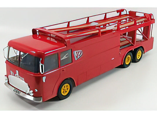 FIAT - BARTOLETTI 306/2 3-ASSI TRUCK TEAM JCB RACING TEAM FERRARI CAR TRANSPORTER 1962 - RED /Norev 1/18ミニカー