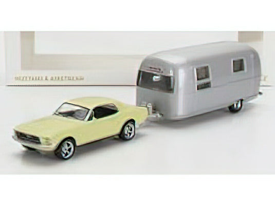 FORD USA - MUSTANG COUPE 1968 WITH AIRSTREAM CARAVAN ROULOTTE /Norev 1/43 ミニカー