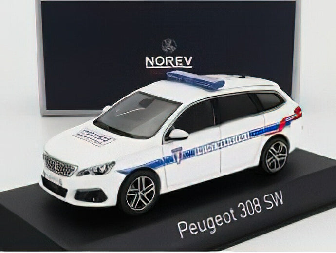 PEUGEOT - 308 GT SW STATION WAGON POLICE MUNICIPALE 2020 - WHITE /Norev 1/43 ミニカー