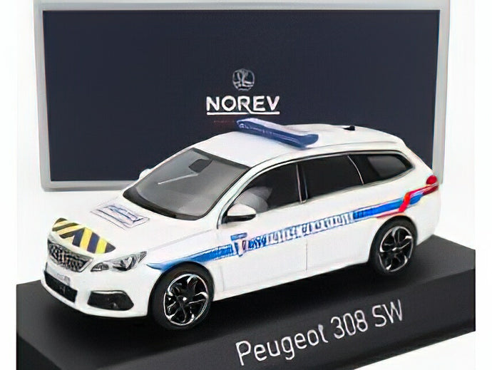 PEUGEOT  308 SW STATION WAGON POLICE MUNICIPALE 2018 - WHITE/Norev 1/43ミニカー
