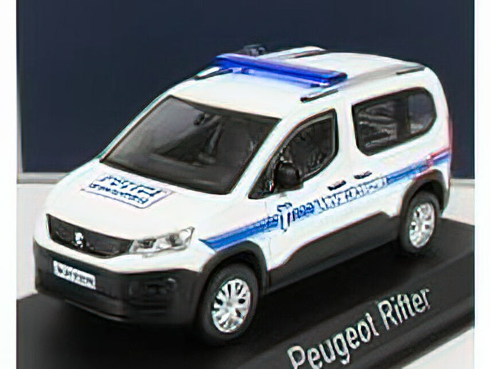 PEUGEOT - RIFTER POLICE MUNICIPALE 2019 - WHITE BLUE  /Norev 1/43 ミニカー
