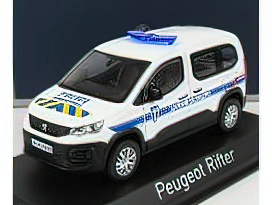 PEUGEOT - RIFTER POLICE MUNICIPALE 2019 - WHITE BLUE YELLOW  /Norev 1/43 ミニカー