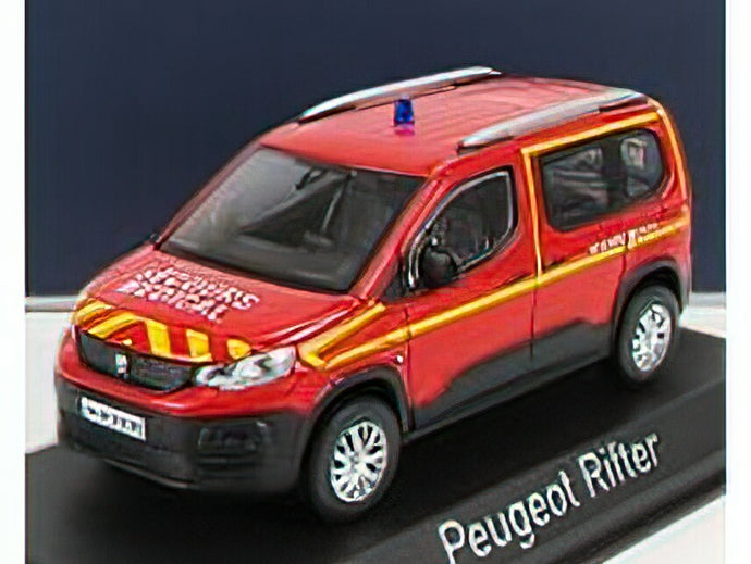 PEUGEOT - RIFTER POMPIERS SECOURS MEDICAL 2019 - RED YELLOW  /Norev 1/43 ミニカー