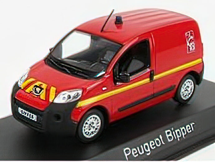 PEUGEOT - BIPPER VAN FIRE ENGINE 2009 - RED YELLOW  /Norev 1/43 ミニカー