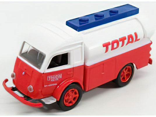 RENAULT  GALION TANKER TRUCK FUEL TOTAL 1963 - RED WHITE BLUE/Norev 1/87ミニカー