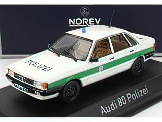 AUDI - 80 POLIZEI 1979 - WHITE GREEN /Norev 1/43 ミニカー