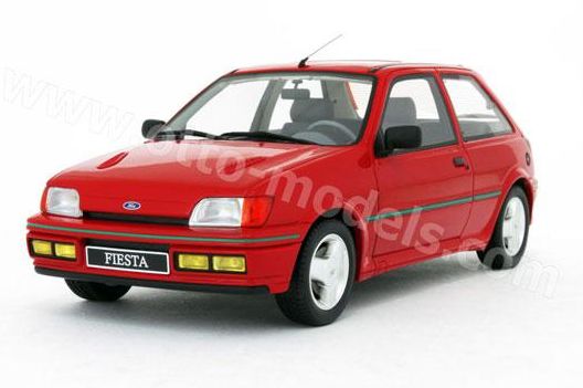 ギャラリービューアに画像をロードする, 【予約】9月頃発売予定FORDフォード FIESTA TURBO　レッド 1250台限定 /OTTO MOBILE オット 1/18 レジン ミニカー
