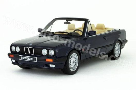 ギャラリービューアに画像をロードする, 【予約】9月頃発売予定BMW E30 325i  カブリオレ ブルー 2750台限定 /OTTO MOBILE オット 1/18 レジン ミニカー
