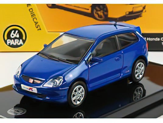 HONDA - CIVIC TYPE-R EP3 LHD 2001 - VIVID BLUE PEARL/PARAGON 1/64 ミニカー