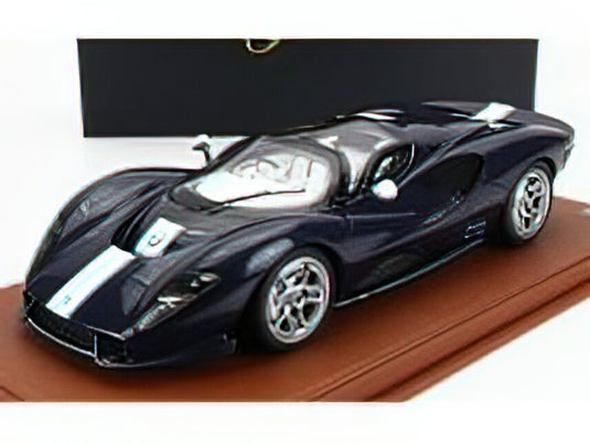 de Tomaso P72 Gloss White with Stripe (Diecast Car
