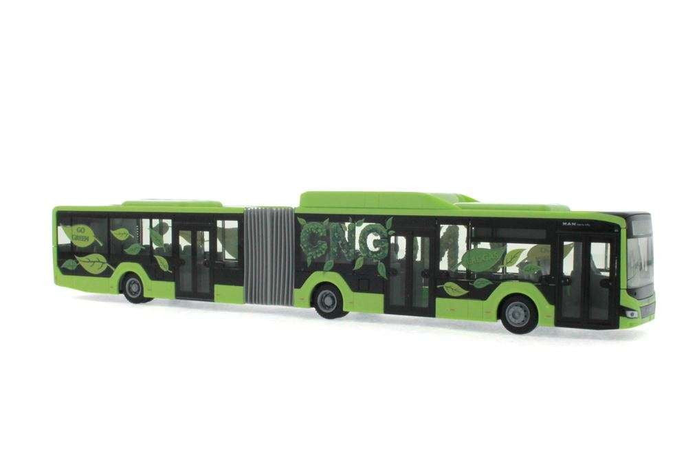 MAN Lion S City 18 Articulated Bus: De Lijn Transport 1:87 ABS Plastic Model Bus By Rietze