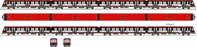 VAG Nurnberg 409-412 Siemens G1 U-Bahn U10002 電車/Rietze  1/87 ミニチュア 外国車両