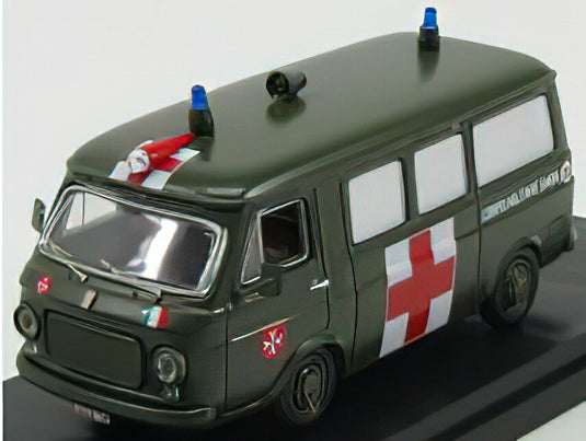 FIAT  238 MINIBUS AMBULANZA MILITARE SOVRANO ORDINE DI MALTA 1970 /Rio 1/43ミニカー