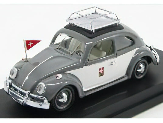 VOLKSWAGEN  BEETLE SWISS POST 1963 - BLACK WHITE /Rio 1/43ミニカー